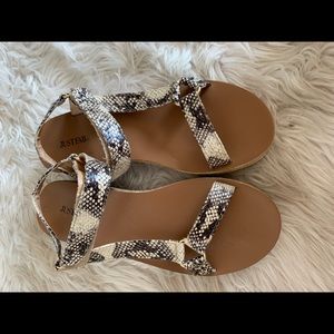 Snake skin sandals